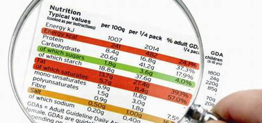 etichetta nutrizione