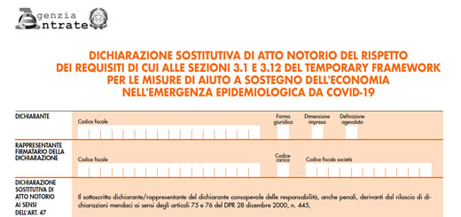 dichiarazione framework covid