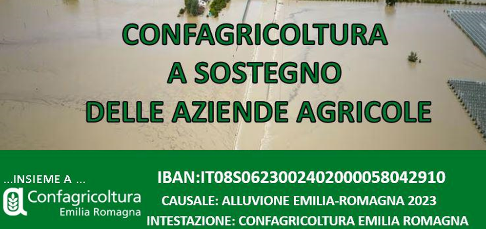 Raccolta fondi a favore delle imprese agricole colpite dall’alluvione in Emilia Romagna